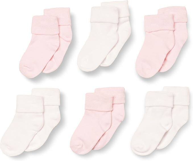 Amazon Essentials Baby Socks, Unisex, Turn Cuff, 6 Pairs-CubbioJoy