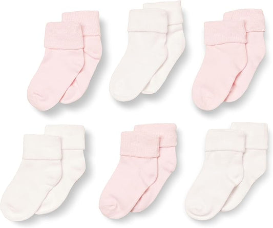Amazon Essentials Baby Socks, Unisex, Turn Cuff, 6 Pairs-CubbioJoy