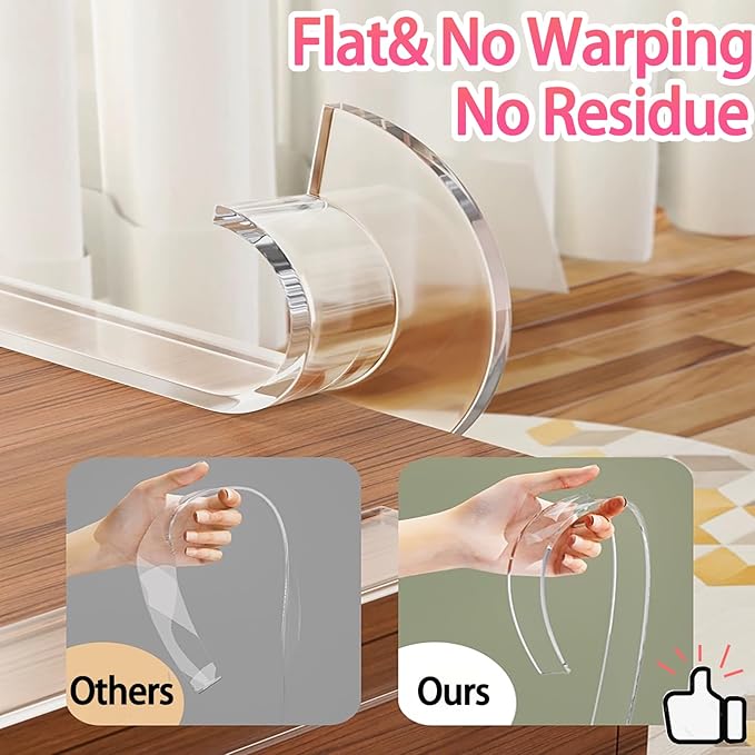 Clear Soft Corner Protectors for Furniture Strip,1.4in x13FT,Sharp Edge & Table Bumper,Window Edge,Wall Protector, Soft Corner Guards Safe for Proof,Table Corner Protectors in Family-CubbioJoy