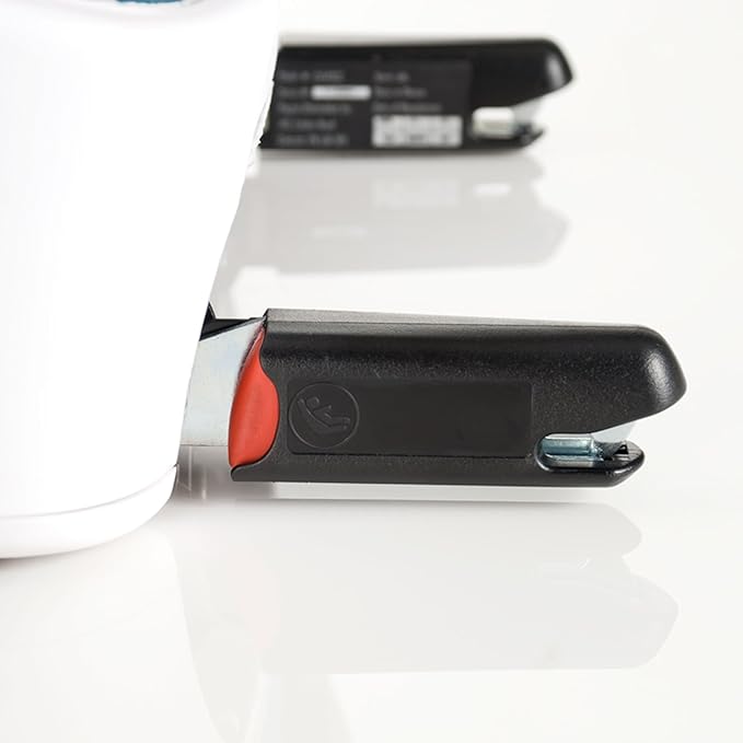 Clek Oobr High Back Booster Car Seat with Rigid Latch, Cloud & Foonf/Fllo Drink Thingy Cup Holder, White-CubbioJoy