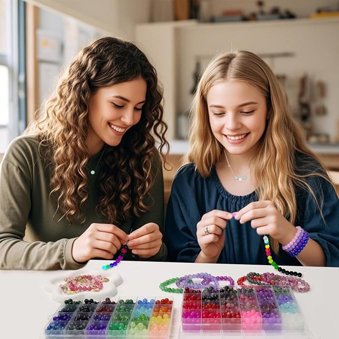 JULIMAIDONG 11500Pcs Pony Beads, Beads for Bracelets Making, Multi-Colored Hair Beads for Hair Braids, 144 Colors Kandi Friendship Bracelet Beads Jewelry Making Kits for Craft (144Color)-CubbioJoy