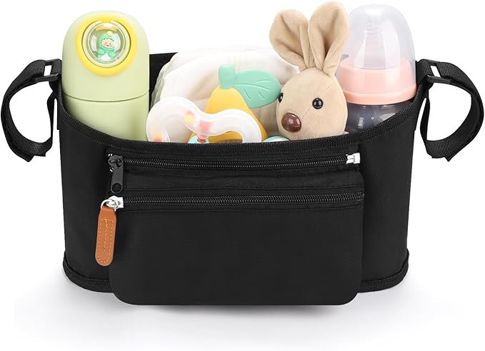Accmor Universal Stroller Organizer with Detachable Phone Bag, Stroller Bag Caddy Organizer Stroller Accessories for Uppababy, Baby Jogger, Nuna, Doona, Britax Strollers-CubbioJoy