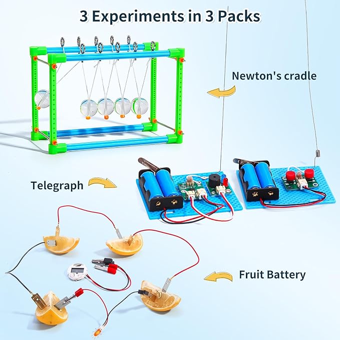 4 Set STEM Science Kits for Kids Age 8-12, 7-in-1 Science Experiments Crafts Projects Electric Motor Building Kit 8-10 9-12, STEM Toys for 6 7 8 9 10 11 13 Year Old Boys Girls Classroom Activity Gift-CubbioJoy
