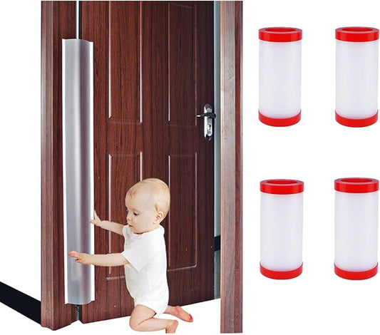 Door Pinch Guard Baby Proofing, Door Hinge Cover, Door Protector for Kids Finger Safety, Door Finger Pinch Guards Heavy Duty, Door jam Shield,JuneSisters 4-CubbioJoy