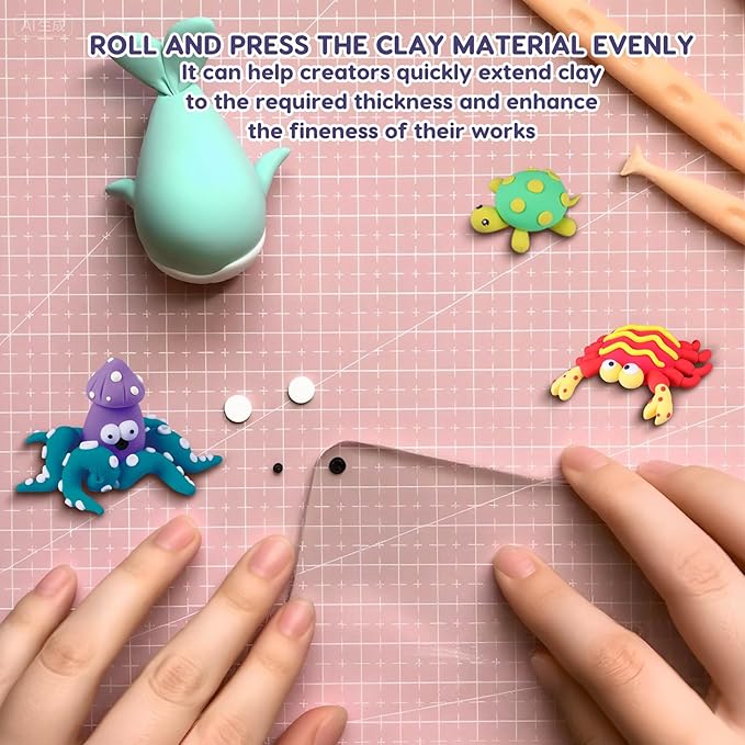 Air Dry Clay for Kids,Modeling Clay Kit,14 Species of Marine Life DIY Molding Clay Art Crafts Set,Ultra Light & Soft,Safe Non-Toxic,Toys Gifts for Age 4 5 6 7 8+ Years Old Boys Girls Kids-CubbioJoy