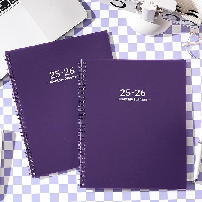 2026 Monthly Planner - JUL 2025 - DEC 2026 Planner, Planner with Colorful Tabs, 2025-2026 Calendar Planner for Daily Organizing - Waterproof Cover (8" x10", Monthly Pages & Notes, Purple)-CubbioJoy