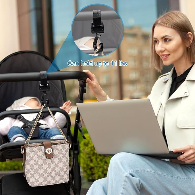 Accmor Stroller Cup Holder with Hook, Bike Cup Holder, Universal Cup Holder for Uppababy Nuna Doona Strollers, 2-in-1 Cup Phone Holder for Stroller, Bike, Wheelchair, Walker, Scooter-CubbioJoy
