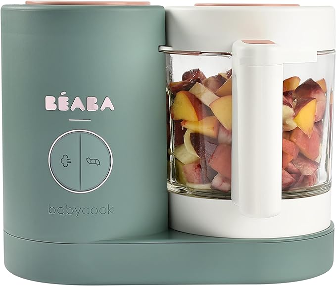 BEABA Babycook Neo Baby Food Maker | Non-Toxic Glass & Stainless Steel | Trusted by Celebrity Moms | Sustainable Baby Food Processor | Global Leader | 34 Servings in 20 Mins-CubbioJoy