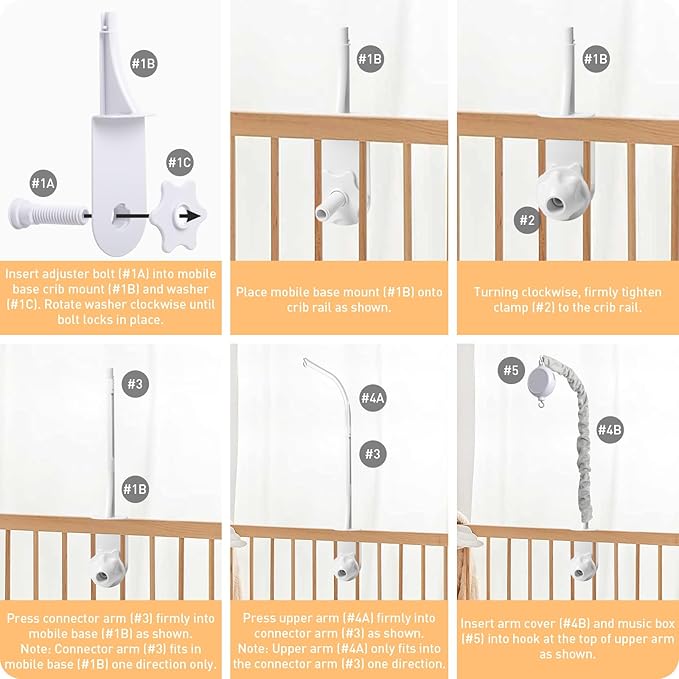 Baby Crib Mobile - Jungle Animal Mobile for Crib Nursery Musical Mobile Gender Neutral for Boys and Girls with 12 Lullabies Ceiling Mobile Presents for Newborn-CubbioJoy