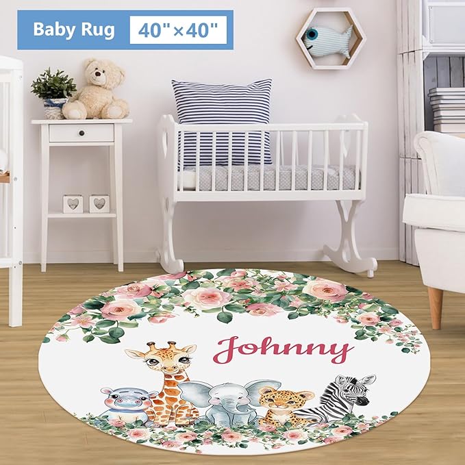 Custom 5-Piece Baby Crib Bedding Set, Personalized Name for Kid Toddler, Animal Nursery for Boy Girl, Double Layer, Customized Gift for Infant-CubbioJoy