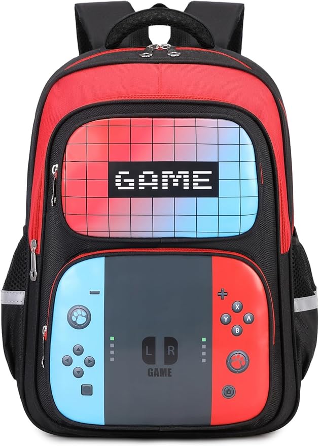Boys Backpack 3d Cartoon GameBag for Children Teens School Backpacks for Waterproof Kids Backpack 17″Travel Backpacks (GAME)-CubbioJoy