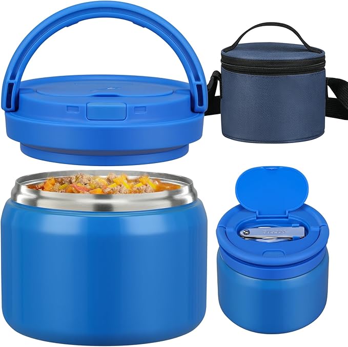 14oz Thermo Food Jar for Kids,Insulated Vacuum Food Jar for Hot & Cold Leak Proof Lunch Container Stainless Steel Wide Mouth Soup for School Travel-CubbioJoy