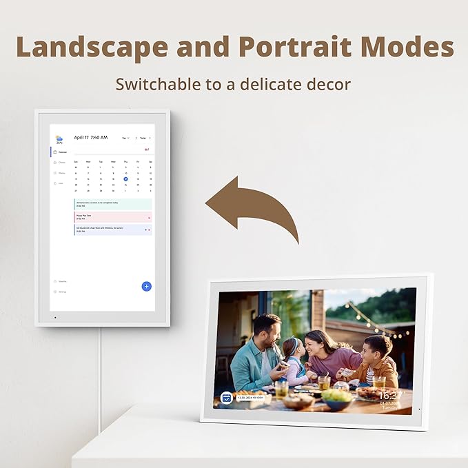 Dragon Touch 21.5 inch Digital Calendar Chore Chart – Interactive Touchscreen, Smart Family Planner, Hearth Display Desk Digital Calendar Seamless Scheduling-CubbioJoy