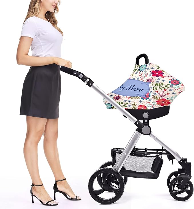 Baby Car Seat Stroller Cover Nursing Cover New Mom Breastfeeding Scarf Soft Stretchy Infant Carrier Cover Car Canopy Coverage-CubbioJoy