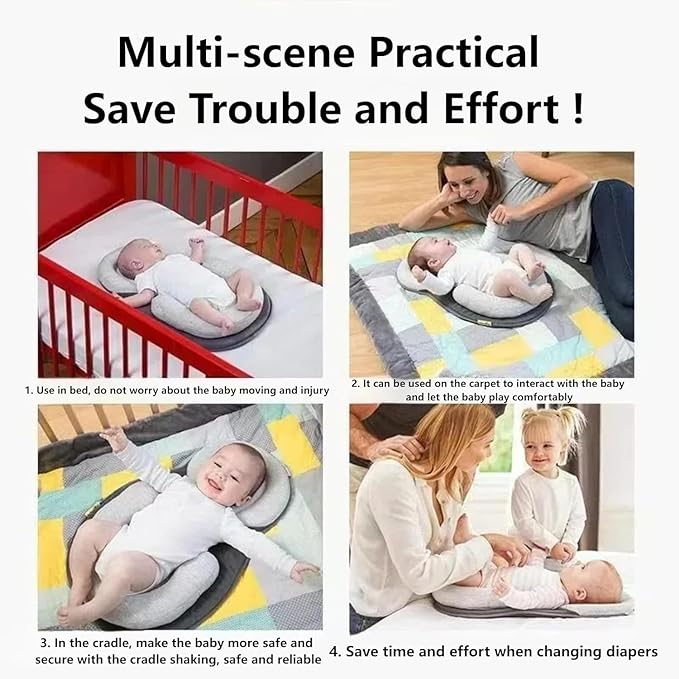 Baby Lounger Pillow for Infant Support Cushion Reflux Breastfeeding Pillow, Bottle Feeding, Tummy Time-CubbioJoy