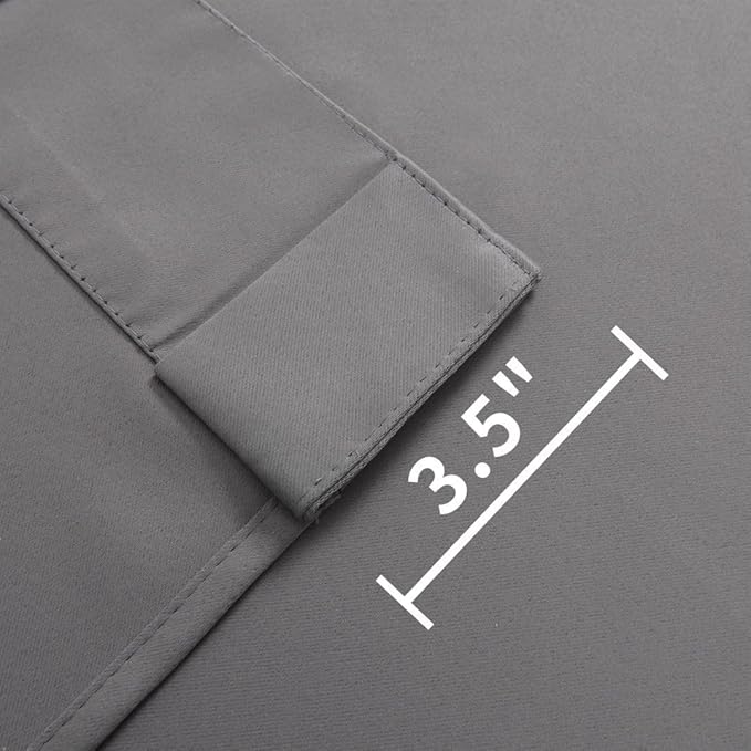 Joydeco Custom Blackout Curtains for Bedroom, 1 Panel Room Darkening Curtains & Drapes for Living Room Window Rod Pocket Back Tab (Custom Size,Light Grey)-CubbioJoy