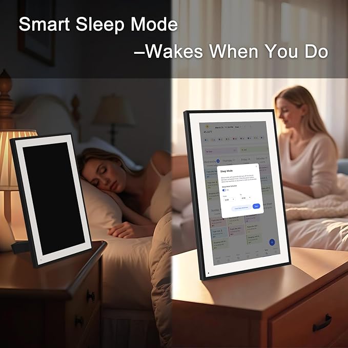 10.1 Inch Smart Digital Calendar & Chore Chart Full HD Touchscreen Display WiFi Sync Electronic Planner for Family Schedules Includes Desk Stand Streamline Home Organization Gift for mother mom women-CubbioJoy