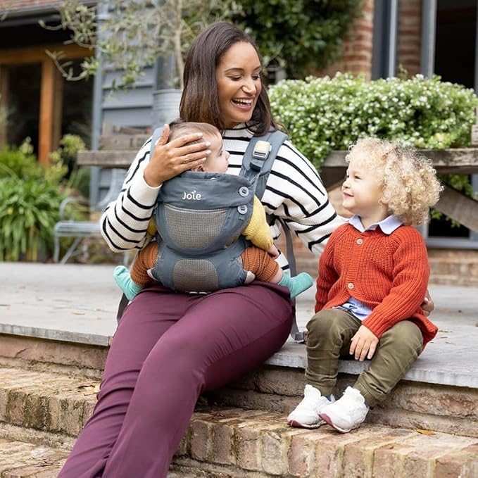 Joie Savvy Baby Carrier – Ergonomic, Adjustable Baby Carrier with 4 Carry Positions, Padded Shoulder Straps and Lumbar Support (Blackpepper)-CubbioJoy