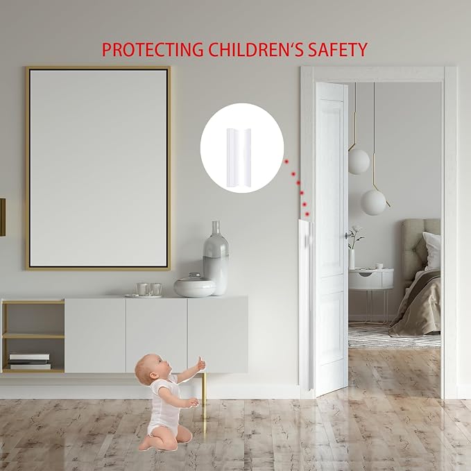 Door Pinch Guard Baby Proofing, Door Hinge Cover, Door Protector for Kids Finger Safety, Door Finger Pinch Guards Heavy Duty, Door jam Shield,JuneSisters 4-CubbioJoy