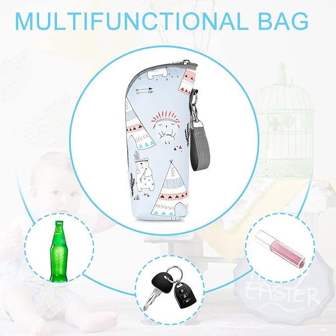 Accmor Baby Bottle Tote Bags, Insulated Breastmilk Cooler Bag, Nursing Bottle Warmer Bag for Nursing Mom Daycare Travel-CubbioJoy