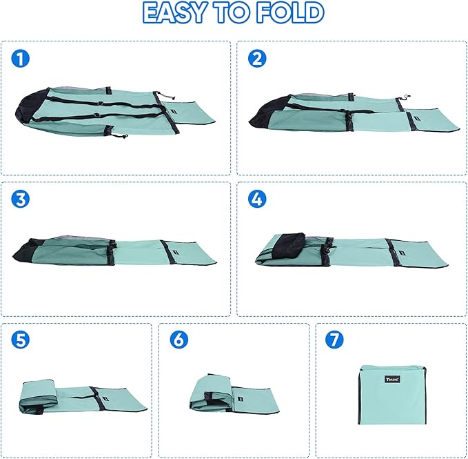 BALEINE 150L Laundry Bag Backpack, 900D Oxford Fabric Large Travel Laundry Bags with Shoulder Straps and 2 Mesh Pockets for College Dorm, Apartment, Laundromat (Sky Blue, 150L)-CubbioJoy