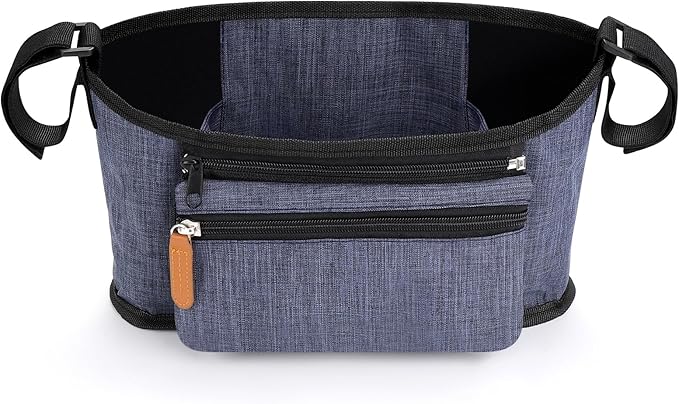 Accmor Universal Stroller Organizer with Detachable Phone Bag, Stroller Bag Caddy Organizer Stroller Accessories for Uppababy, Baby Jogger, Nuna, Doona, Britax Strollers-CubbioJoy