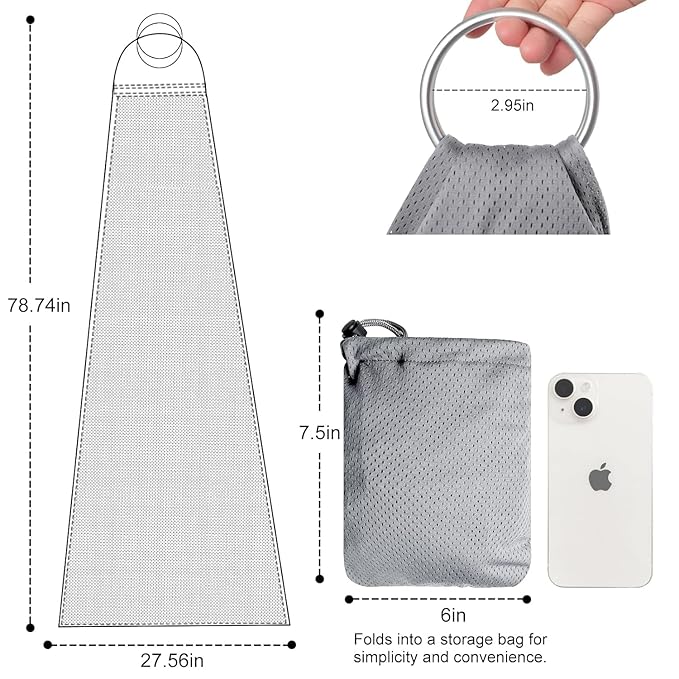 CUBY Water Baby Sling Carrier Lightweight Breathable Mesh Baby Ring Slings, Adjustable Quick-Drying Ring Sling Baby Carrier for Newborn Kids Toddlers Summer Swimming Pool Beach(Light Gray)-CubbioJoy