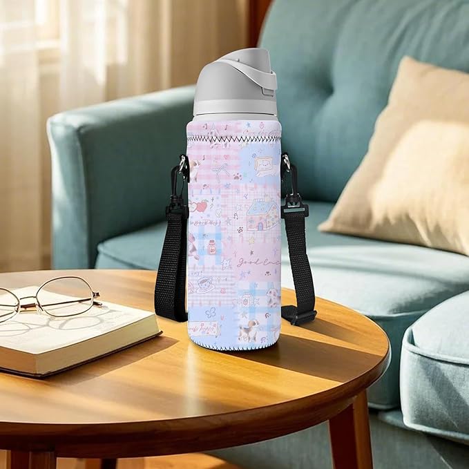 AUPET Water Bottle Bag Carrier,24oz/32oz Insulated Neoprene bottle Sling Holder Case Pouch Cover for 1000ML/750ML Bottles with Shoulder Strap for walking-CubbioJoy