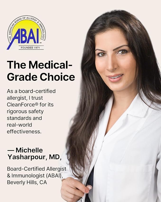 CleanForce Air Purifier for Home Large Room up to 2550 ft², Swiss Sanitized HEPA & Carbon Filter, asthma & allergy friendly Certified for Dust/Pollen/Pet Dander, Alexa/App Control, Ozone-Free, Rainbow-CubbioJoy