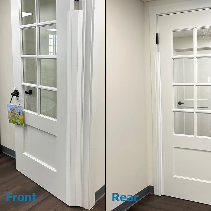 Cardinal Gates PinchNot 90 Degree Door Pinch Guard for Kids Safety-Door Hinge Protector for Baby Proofing-CSP29-Door Finger Pinch Shield for Front and Rear Side of Doors-Child Proof Jamb-Made in USA-CubbioJoy