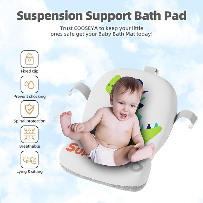 Collapsible Baby Bathtub for Newborn, Foldable Baby Bath Tub with Thermometer & Soft Floating Cushion & Drain Hole, Portable Travel Infant Bath Tubs for Newborns to Toddler 0-36 Months Girl, Green-CubbioJoy