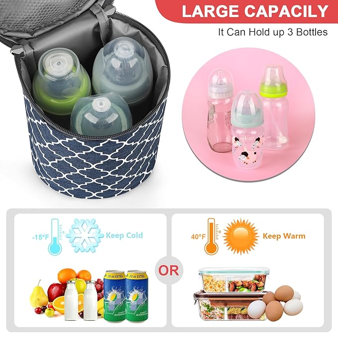 Accmor Breastmilk Cooler Bag, Insulated Baby Bottle Cooler Tote Bags for Nursing Mom Daycare-CubbioJoy