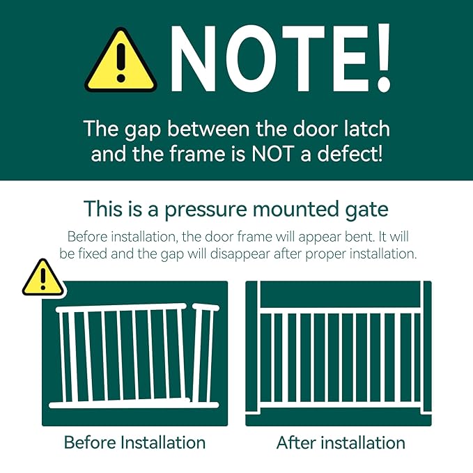 Babelio Baby Gate, 29-48 Inch Auto Close Pet Gate, Easy Install Pressure-Mounted Safety Gate, Extra Wide Pet Gate for Stairs and Doorways, 2 Pack White-CubbioJoy