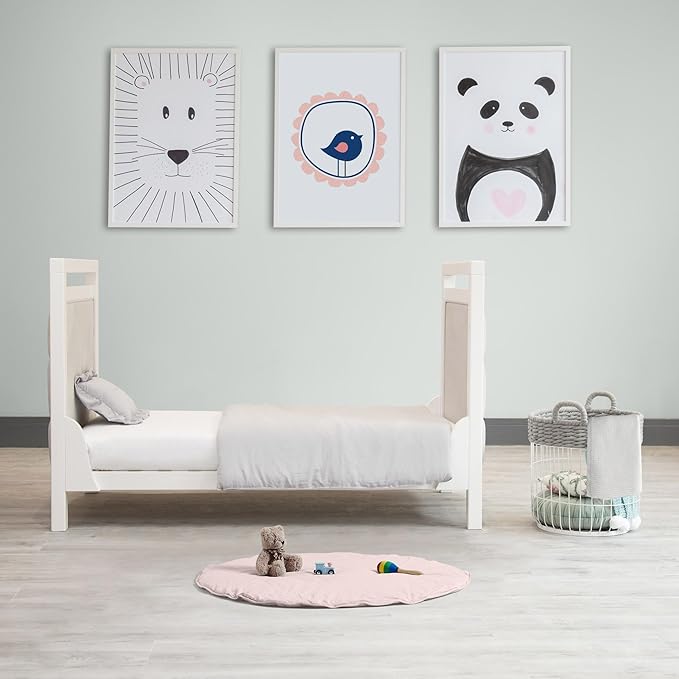 Byrd & Blume Round Baby Play Mat, Organic Cotton Soft Padded Nursery Floor Mat, Safe Hypoallergenic Baby Mat, Reversible, Foldable, Portable Infant Tummy Time Mat Fits Tents & Playpens (40"x40") Pink-CubbioJoy