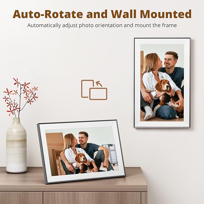 Dragon Touch 15.6 Inch Large Digital Picture Frame - WiFi Digital Photo Frame with 32GB Storage, FHD 1080P Touch Screen, Auto-Rotate, Share Photos/Videos Instantly via Free App Best Gifts for Mom-CubbioJoy