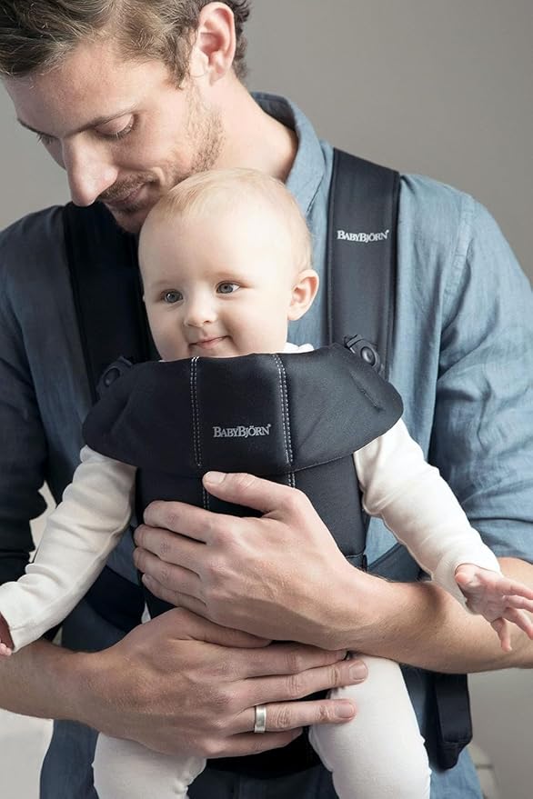 BabyBjörn Baby Carrier Mini, Cotton, Black-CubbioJoy
