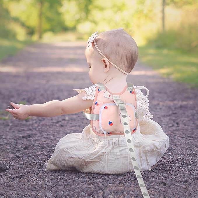 Accmor Toddler Harness Leash, Collapsible Cute Rabbit Kids Leash + Anti Lost Wrist Link for Outdoor Travel, Soft Child Walking Harness Tether Wristband Assistant Strap Belt Protector for Baby Girls-CubbioJoy