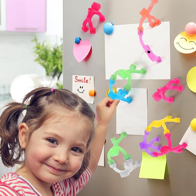 24 PCS Magnetic Travel Toys for Kids, Creative, Portable and Educational, Magnetic-People-Magnet-Men: Cute Robot & Funny Magnets, Small Fidget Toys for Classroom Prizes, Easter Egg Stuffers, Office-CubbioJoy