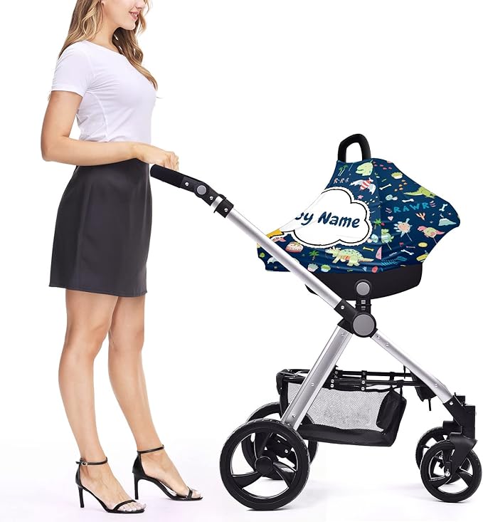 Baby Car Seat Stroller Cover Nursing Cover New Mom Breastfeeding Scarf Soft Stretchy Infant Carrier Cover Car Canopy Coverage-CubbioJoy
