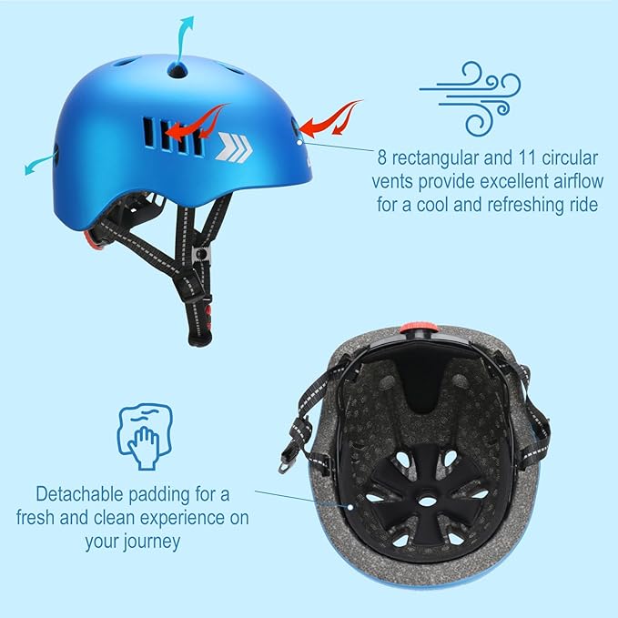 KAMUGO Toddler Helmet Kids Bike Helmet for Girls Boys Ages 2-8 Years,Toddler Bicycle Helmet Suitable for Skateboard Scooter Roller Skating Inline Roller Skating-CubbioJoy
