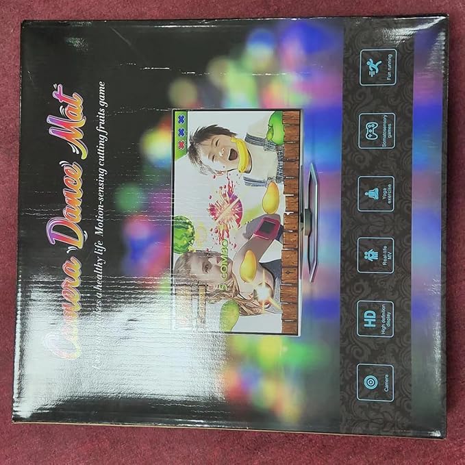 Double Dance Mat, Flannel Dance Mat for TV with HD Camera, Dual User Play Mat with Wireless Controller, Non-Slip Dance Pad for Kids Adults Girls Boys-CubbioJoy