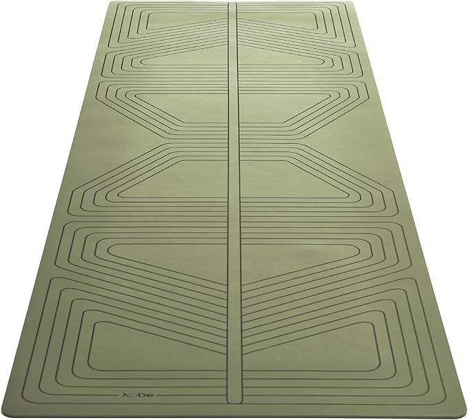 agoy Pro+ Warrior - Premium Non-Slip Yoga Mat – Eco-Conscious Design - PU Mat With Wet/Dry Grip+ - Focus Alignment - Lazer-Etched Technology - A Portable Standard Size Mat for All Styles of Yoga-CubbioJoy