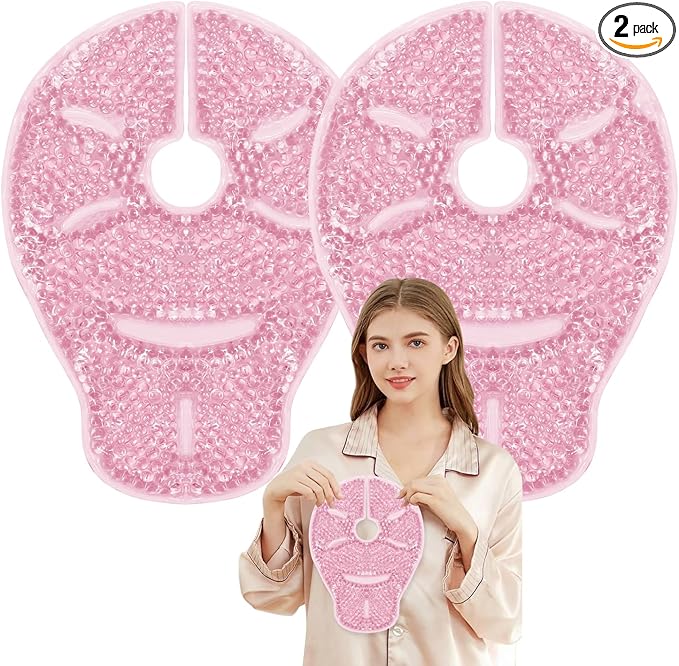Breast Therapy Ice Packs Large Hot Cold Breast Pads, Nipple Cooling Gel Pads for Clogged Milk Duct Relief, Engorgement, Breast Augmentation Surgery, Breastfeeding Essentials for New Moms, 2 Pack-CubbioJoy