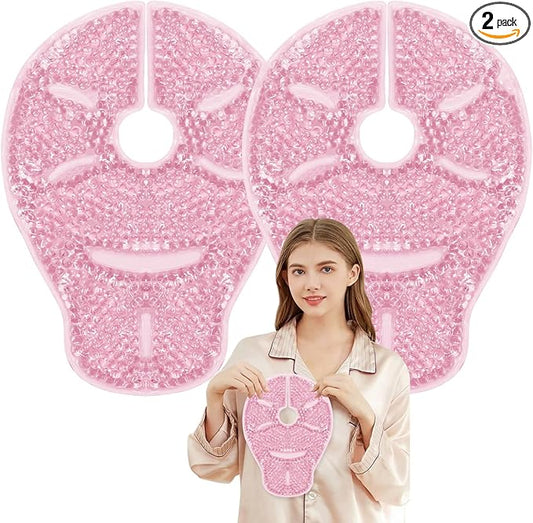 Breast Therapy Ice Packs Large Hot Cold Breast Pads, Nipple Cooling Gel Pads for Clogged Milk Duct Relief, Engorgement, Breast Augmentation Surgery, Breastfeeding Essentials for New Moms, 2 Pack-CubbioJoy