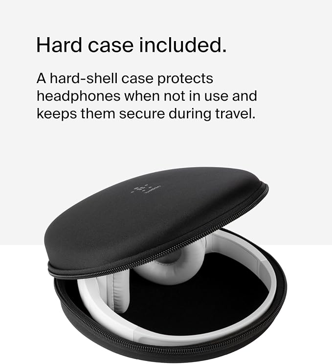 Belkin SoundForm Mini Kids Wireless Headphones w/Built-in Microphone, 30H of Playback Time, Fun Stickers, & Case - Over-Ear Headsets for Online Learning, School, iPhone, iPad, Galaxy, & More - White-CubbioJoy