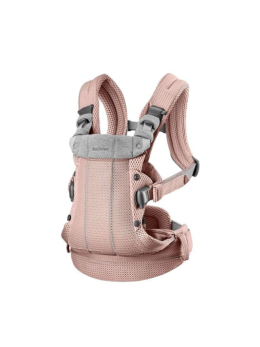 BabyBjörn Baby Carrier Harmony, Dusty Pink, 3D Mesh | 3-in-1 Ergonomic Baby Carrier; Newborn, Facing-in, Outward-Facing, and Back Carrying Positions Supported (7-40 lbs), Newborn to Toddler-CubbioJoy