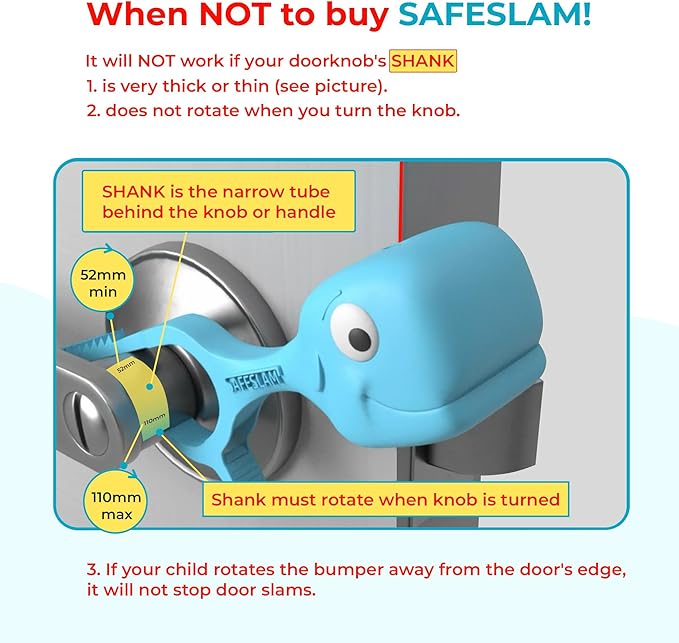 Baby Proofing Door Stopper, Door Pinch Guards Protect Child Fingers & PET Tails. Baby Safety Finger Protectors Prevent Pinch Injuries – Kids and Adults Love Whale Pinch Guard (Blue)-CubbioJoy
