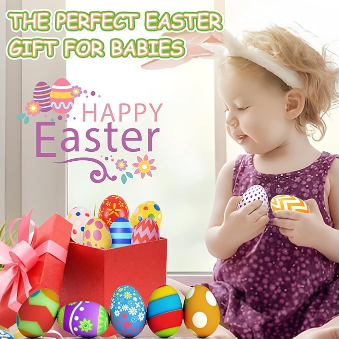 Baby Sensory Balls, Soft Rubber Balls for Toddlers 1-3, Montessori Sensory Bath Toys 6 to 12 Months, Kids Soccer Ball, Sport & Outdoors Baby Ball, 6 Rubber Soft Toys for Kids-CubbioJoy