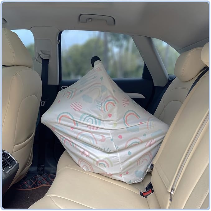 Car Seat Covers for Babies - Multi- use Nursing Carseat Canopy, Breastfeeding Covers, Baby Shower Gifts for Boys and Girls (Rainbow)-CubbioJoy