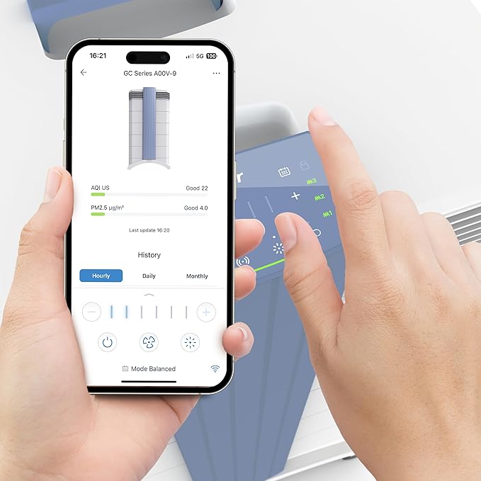 IQAir GC MultiGas XE Air Purifier – Smart MultiGas Filtration for Rooms up to 1125 sq ft - Chemicals, Odors, VOCs, and Particles, Swiss Made, WiFi Enabled-CubbioJoy